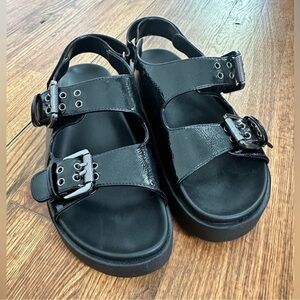 Old Navy Black Sandals with Buckles